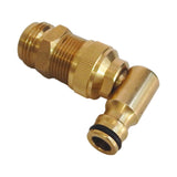 Thread Converter: 3/4 inch NPT male thread to 12mm snap on brass with swivel