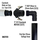 Camlock Adaptor | for use with Flat Out Sullage Hose