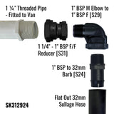 Male Threaded Pipe Attachments | for Flat Out Sullage Hose