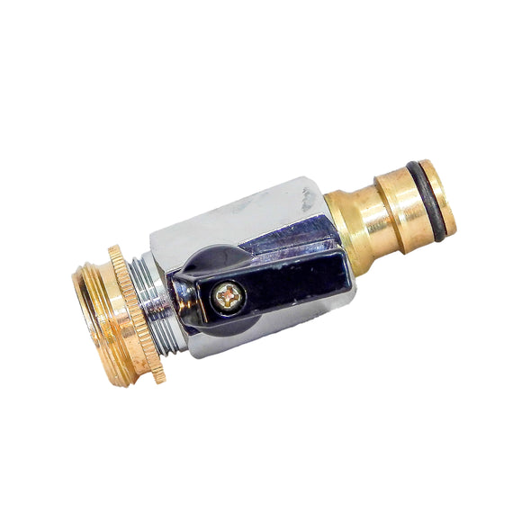 Plated brass Pressure stop ball-valve with fittings for B.E.S.T. Filter and tank filling