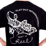 Flat Out 'Keepin it Reel' Comedy T-shirt - Black
