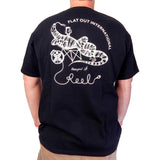Flat Out 'Keepin it Reel' Comedy T-shirt - Black