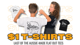 Flat Out T-shirt | Pure Cotton, Aussie Made