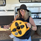 15m Premium Flat Out 10amp Extension Lead | with Compact Multi-Reel