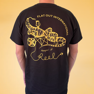 Flat Out 'Keepin it Reel' Comedy T-shirt - Black