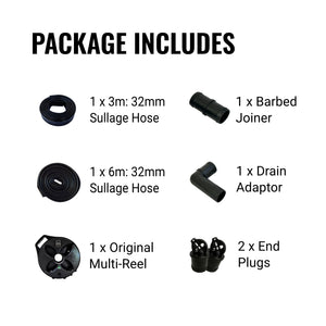 32mm Flat Out Sullage Hose: 9m on Original Multi-Reel
