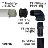 Male Threaded Pipe Attachments | for Flat Out Sullage Hose