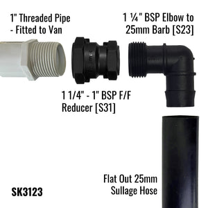 Male Threaded Pipe Attachments for Flat Out Sullage Hose