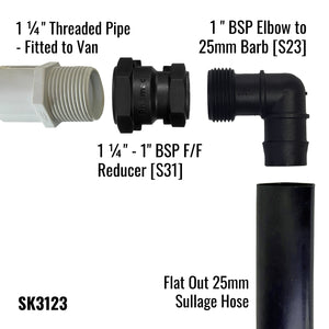 Male Threaded Pipe Attachments | for Flat Out Sullage Hose