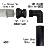 Male Threaded Pipe Attachments | for Flat Out Sullage Hose