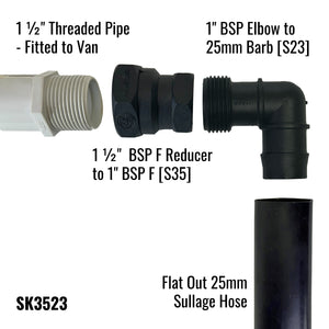 Male Threaded Pipe Attachments | for Flat Out Sullage Hose