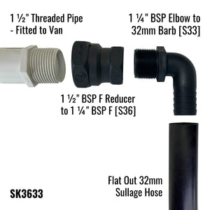Male Threaded Pipe Attachments | for Flat Out Sullage Hose