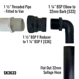 Male Threaded Pipe Attachments | for Flat Out Sullage Hose