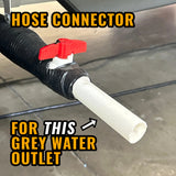 Adaptor for Flat Out Sullage Hose - Flexy Elbow | (Your van outlet has a raw pipe or horizontal barb)