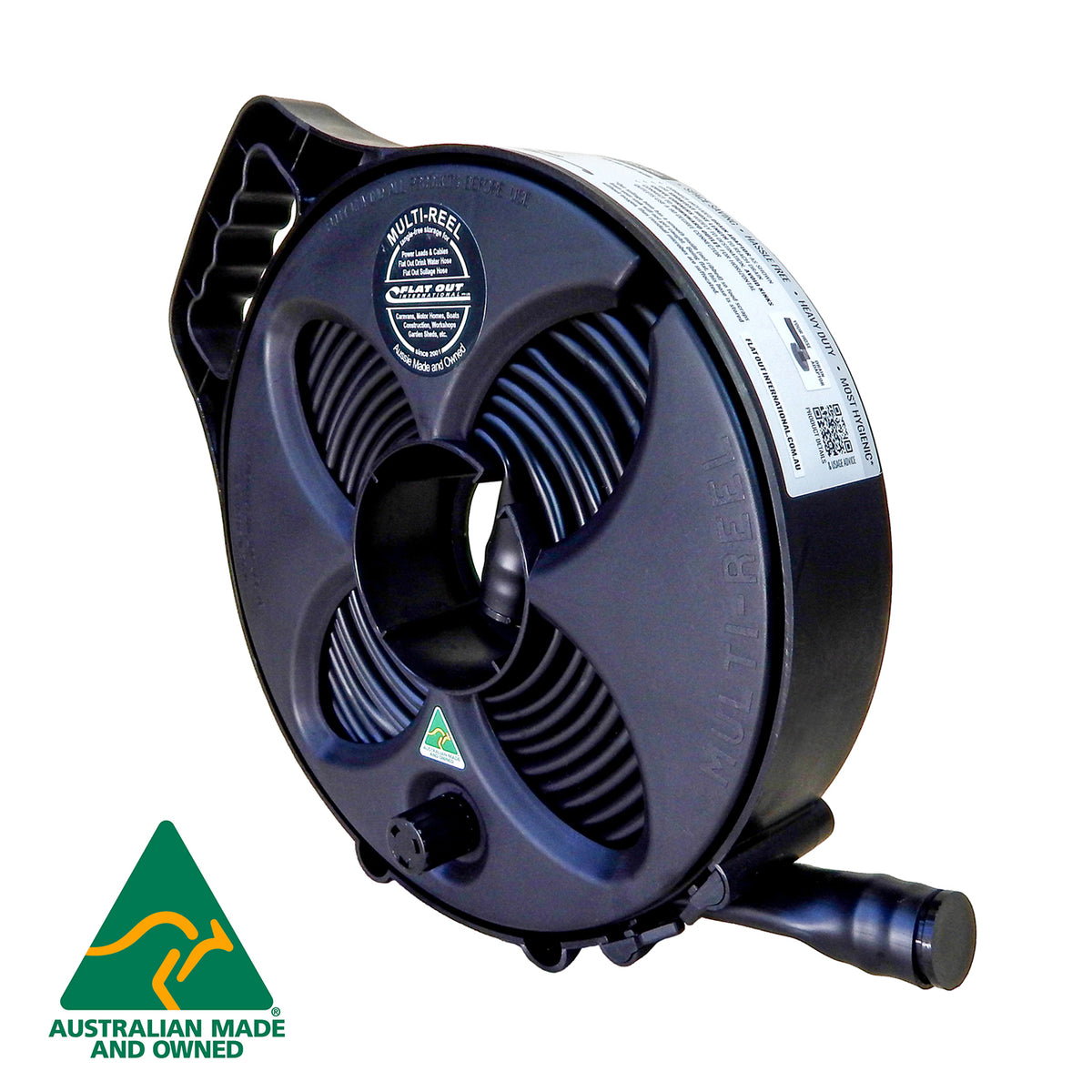 25mm Flat Out Sullage Hose: 6m on Compact Multi-Reel