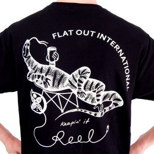 Flat Out 'Keepin it Reel' Comedy T-shirt - Black
