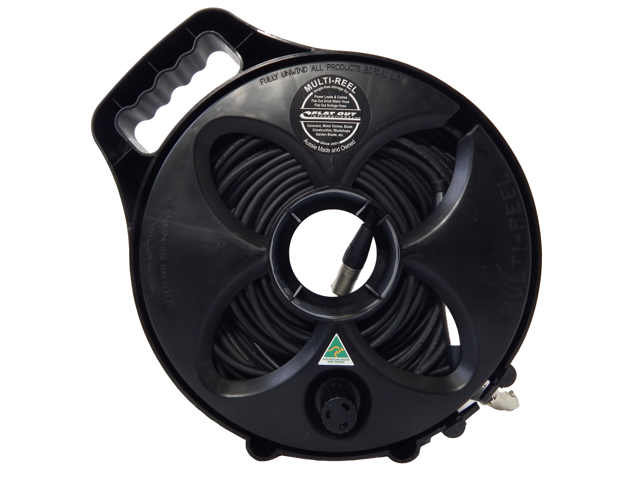 Mic Cable Reels for Musicians and Audio Technicians: Matte-Black Multi ...